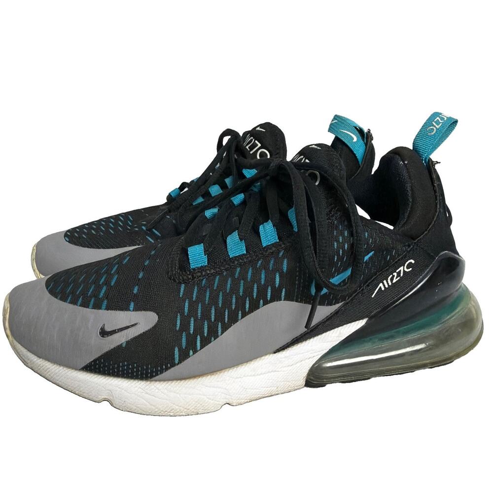 Nike Air Max 270 Mens Size 8 Black / Blue Running Shoes Sneakers
